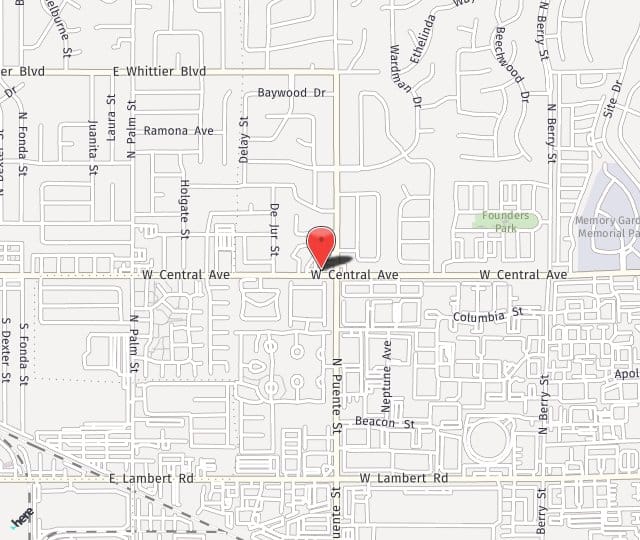 Location Map: 1245 West Central Avenue Brea, CA 92821