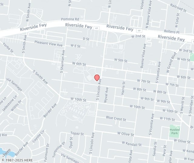 Location Map: 1112 W. 6th St. Corona, CA 92882