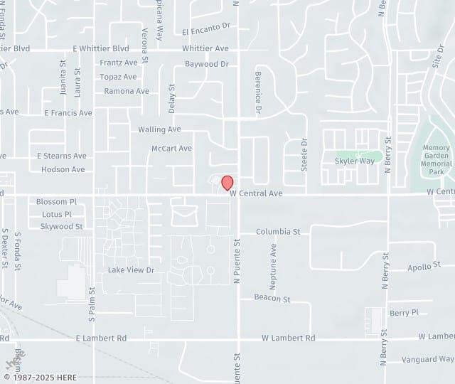 Location Map: 1245 West Central Avenue Brea, CA 92821