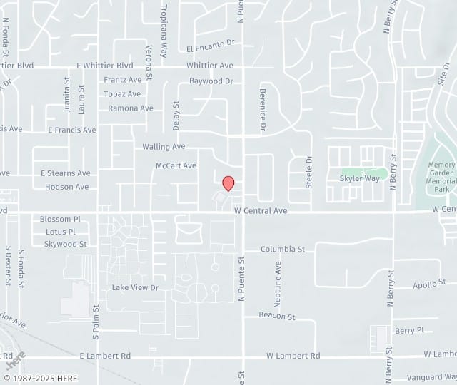 Location Map: 1245 West Central Avenue Brea, California 92821