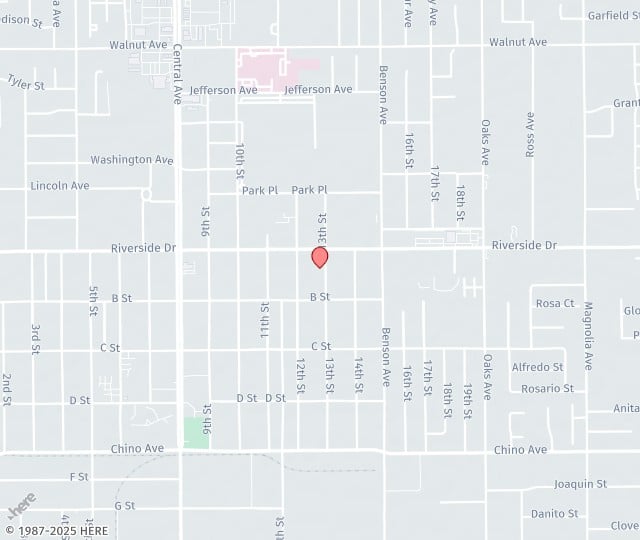 Location Map: 12940 13th Street Chino, California 91710